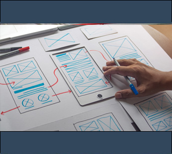 Design mockup for a mobile website.